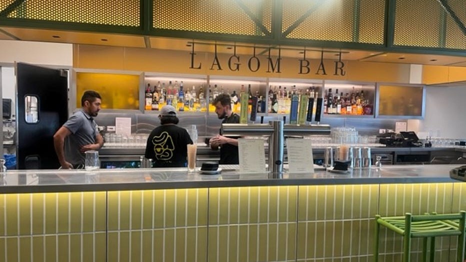 tending bar at Lagom Bar