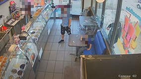 VIDEO: Man shatters glass window on kid at San Jose ice cream shop