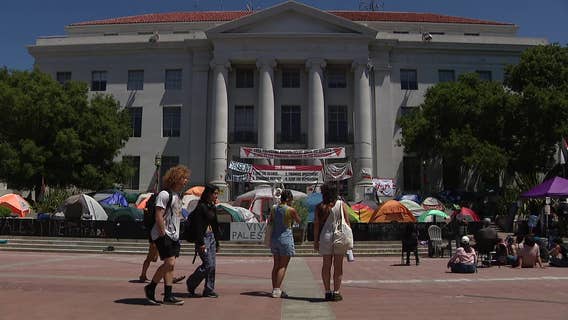 Protestors explain divestment issues at UC Berkeley as encampment continues