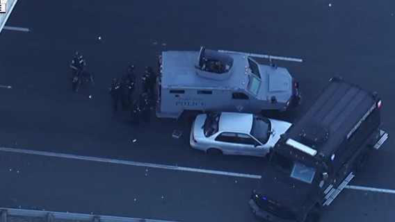 CHP: Standoff shooting suspect hospitalized with self-inflicted gunshot wound