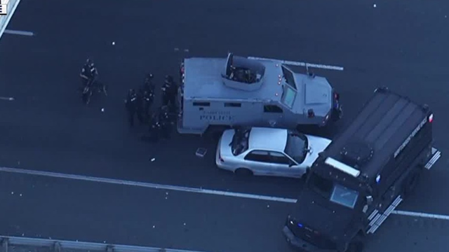 CHP: Standoff shooting suspect hospitalized with self-inflicted gunshot wound