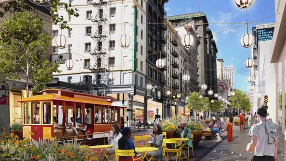 Powell Street upgrade includes dramatic lighting, wider sidewalks