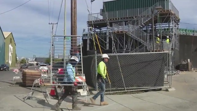 Final touches at Oakland's Raimondi Park
