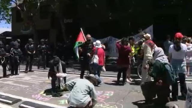 Kamala Harris met by Bay Area protesters over support for Israel