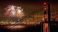 Golden Gate Bridge July 4 historic fireworks display