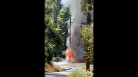 Some Santa Cruz residents without power after pole catches fire