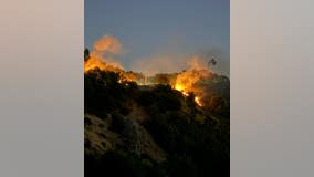 Berkeley Hills blaze on Grizzly Peak Boulevard