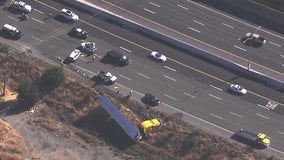 Deadly crash with big rig carrying 10K pounds of meat blocks lanes on I-680