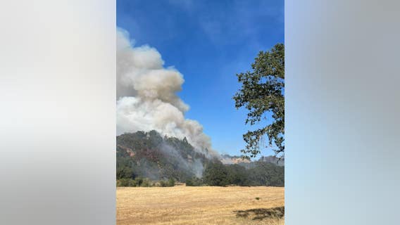 Wildfire burning north of Santa Rosa in Sonoma County