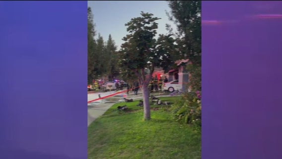 2 people shot before car crashes into San Jose home, bursts into flames
