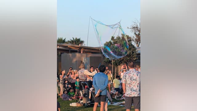 California bubble entertainer cited for 'fluid littering'