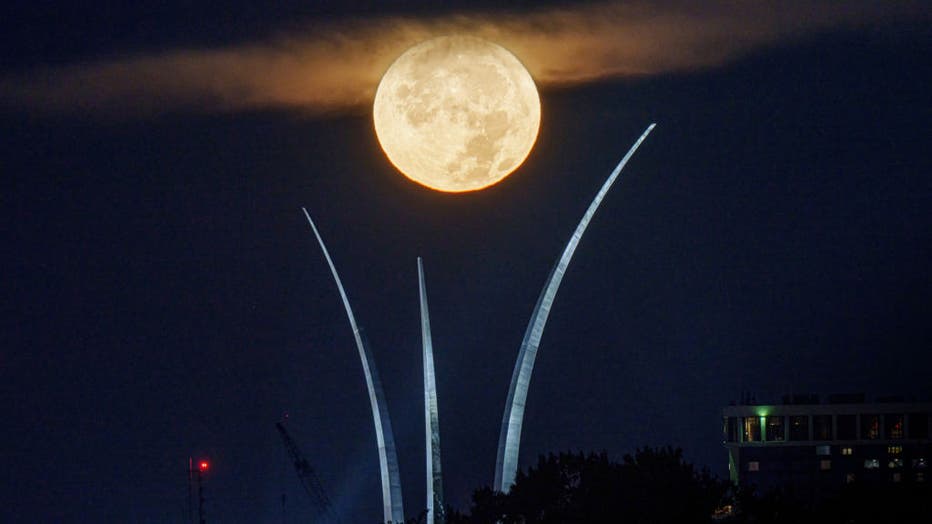 A supermoon rises in Virginia.