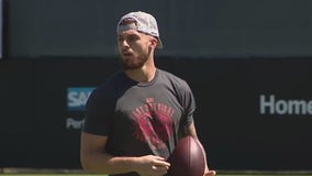 49ers' Ricky Pearsall seen at practice days following shooting