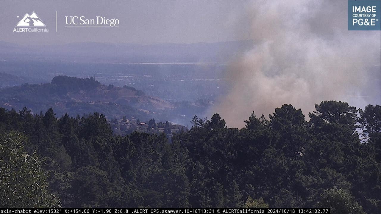 2alarm fire burning near I580, Keller Avenue in Oakland KTVU FOX 2