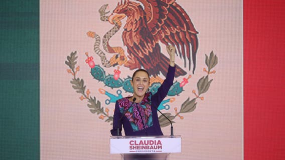Claudia Sheinbaum sworn in as 1st female president of Mexico; Newsom attends