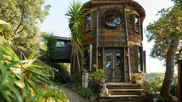 Big Sur home made from giant wine barrels on sale for $3.3M. See inside