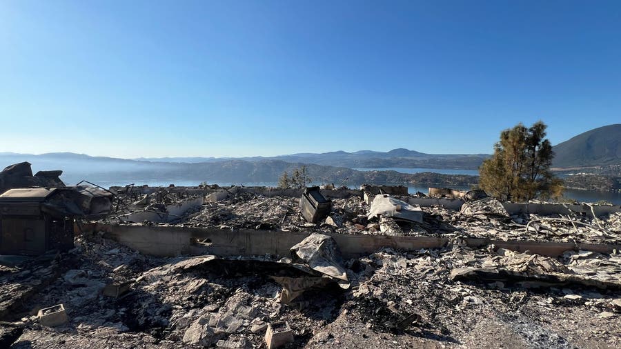 Photos: Wildfire completely destroys Lake County home