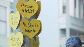 San Francisco pedestrian safety advocates memorializing victims of traffic collisions