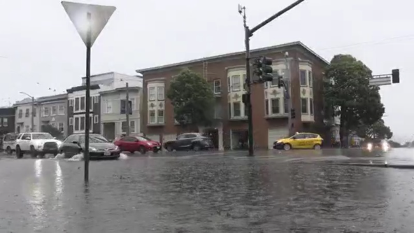 Video: Atmospheric river floods roads around San Francisco