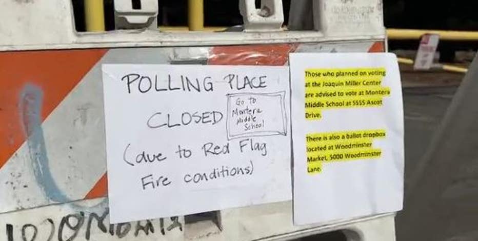 Bay Area polling location closed due to fire concerns