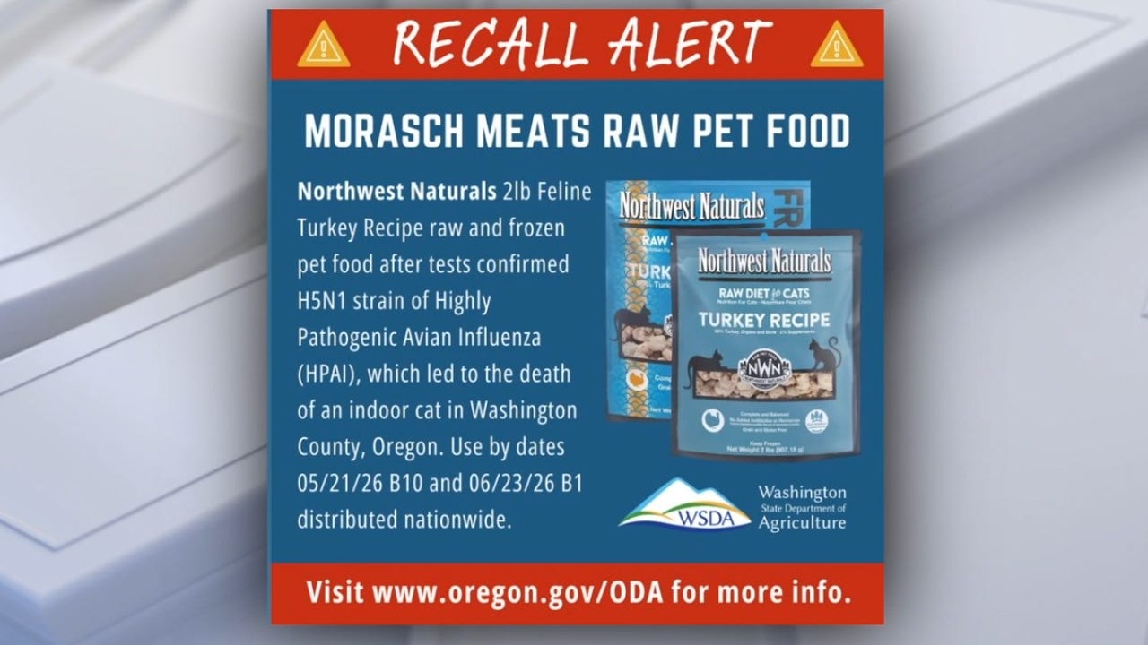 Pet food recalled after cat dies from bird flu KTVU FOX 2