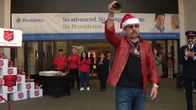 Celebrity chef Guy Fieri rings bell for Salvation Army in Santa Rosa