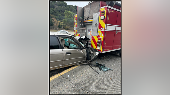 Car rear-ends into Moraga-Orinda fire engine