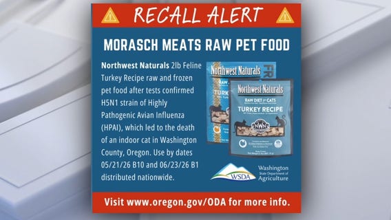 Pet food recalled after cat dies from bird flu