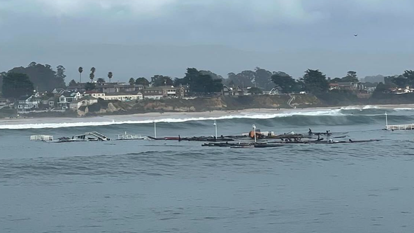 3 fall into ocean after Santa Cruz Wharf partially collapses, floats away