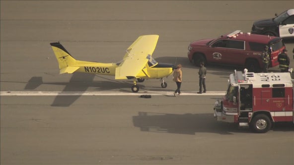 Plane makes emergency landing at old Alameda naval base