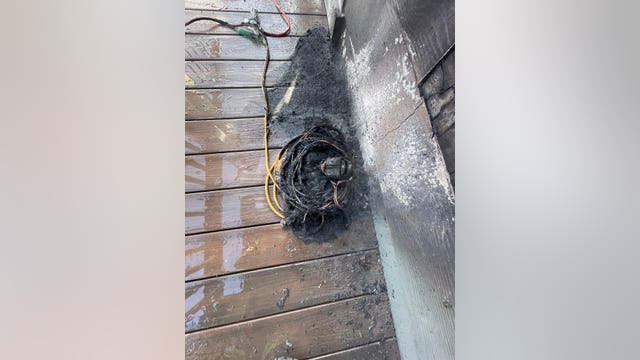 Inflatable holiday décor sparks fire at North Bay home