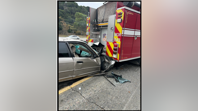 Car rear-ends into Moraga-Orinda fire engine