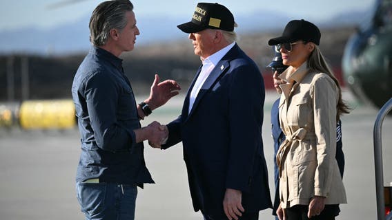 President Trump in L.A. County to survey damage from wildfires