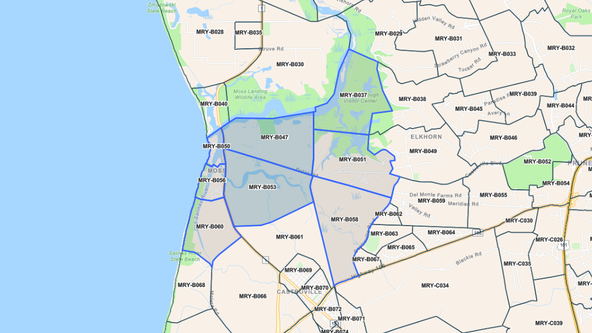 Moss Landing fire map: Evacuation zones