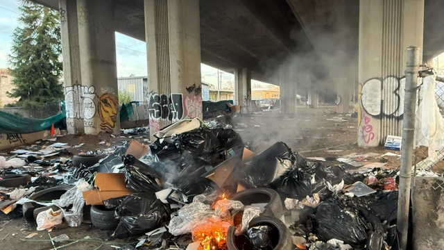 Frustration over ongoing garbage, encampment fires along Wood Street
