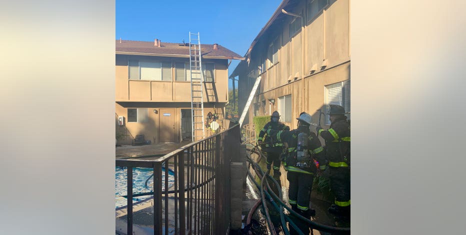 Residents displaced by a San Jose apartment complex fire