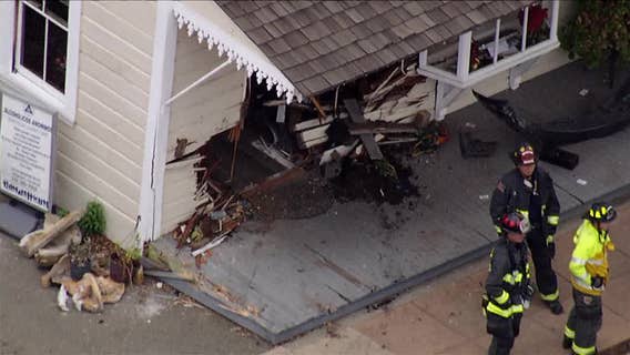 Driver crashes car into Fremont barber shop, 1 injured