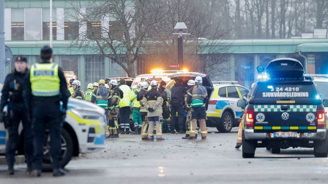 About 10 killed in shooting at adult education center in Sweden