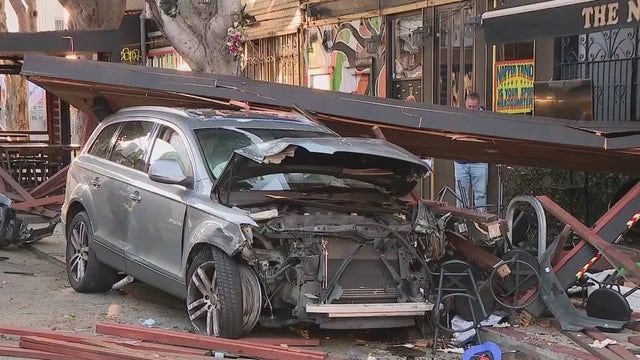 New video of SF police chase - parklet crash that injured 7, suspects arrested