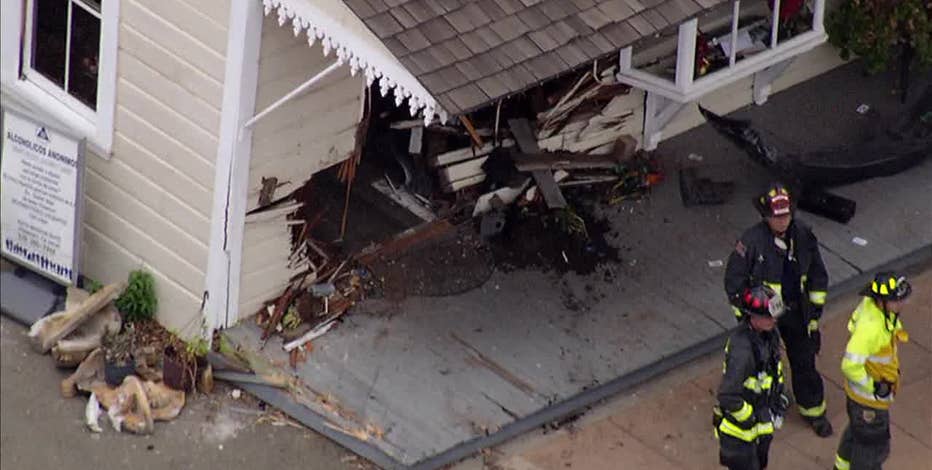 Driver crashes car into Fremont barber shop, 1 injured