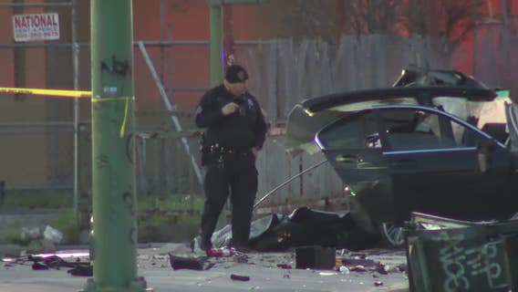 Oakland police chief addresses black sedan that wrapped itself around lamp post
