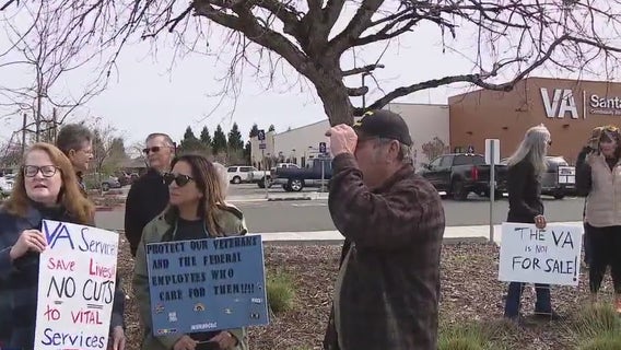 Veterans protest VA cuts that could eliminate more than 80,000 jobs