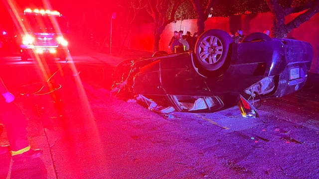 5 injured in rollover crash in San Francisco, driver arrested