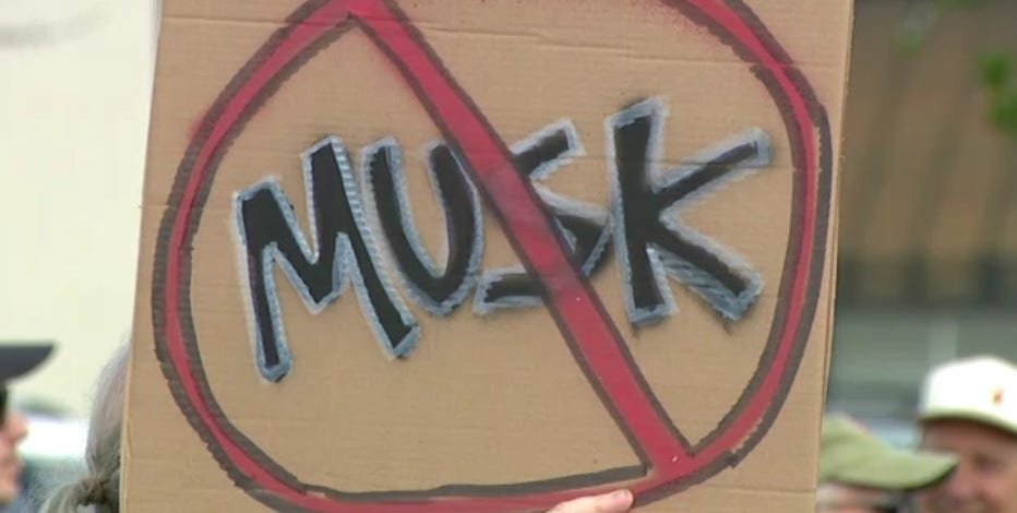 'Tesla Takedown' rally held in Santa Clara, 200+ locations nationwide