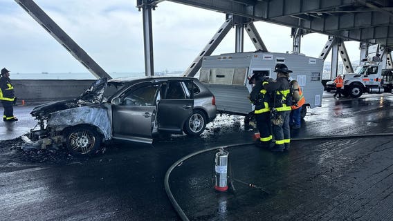 Car fire slows traffic on Bay Bridge near San Francisco