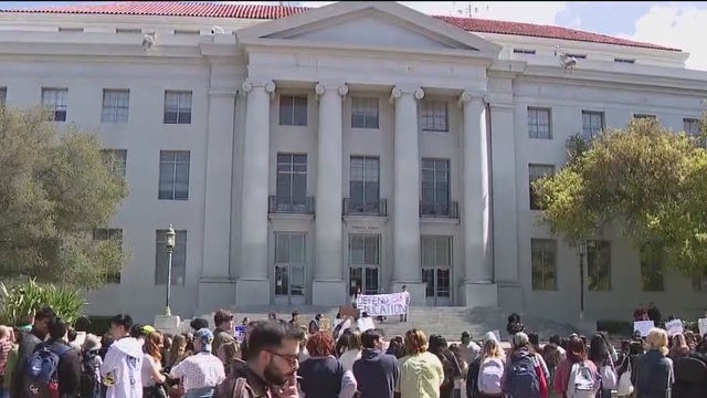 UC Berkeley students rally against President Trump's education agenda