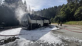 32 children, 5 adults rescued during Santa Cruz bus fire