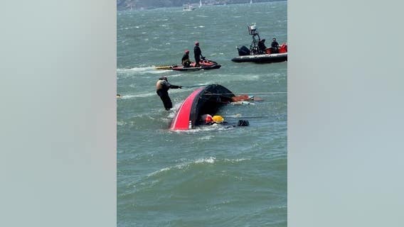 8 rescued after boat capsizes off Marina Green coast