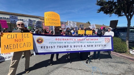 Hundreds in South, East Bay protest Trump, ICE raids against immigrants