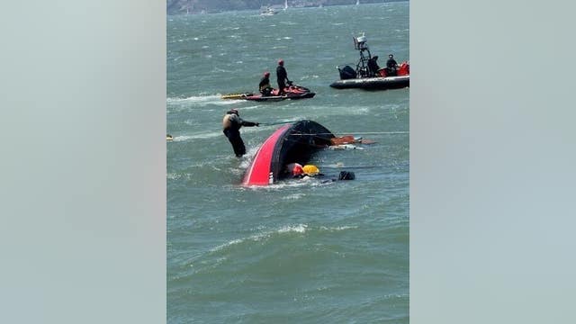 8 rescued after boat capsizes off Marina Green coast